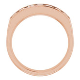 14K Rose 1 3/8 CTW Natural Diamond Band